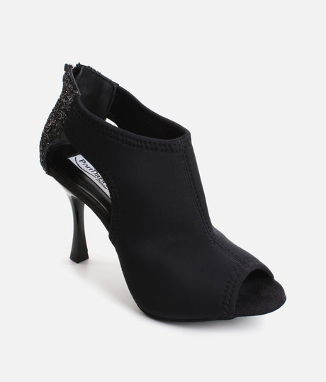 Glitter Heel Ballroom Latin Shoes, Flexible Neoprene Upper & 70mm Heel - PD810