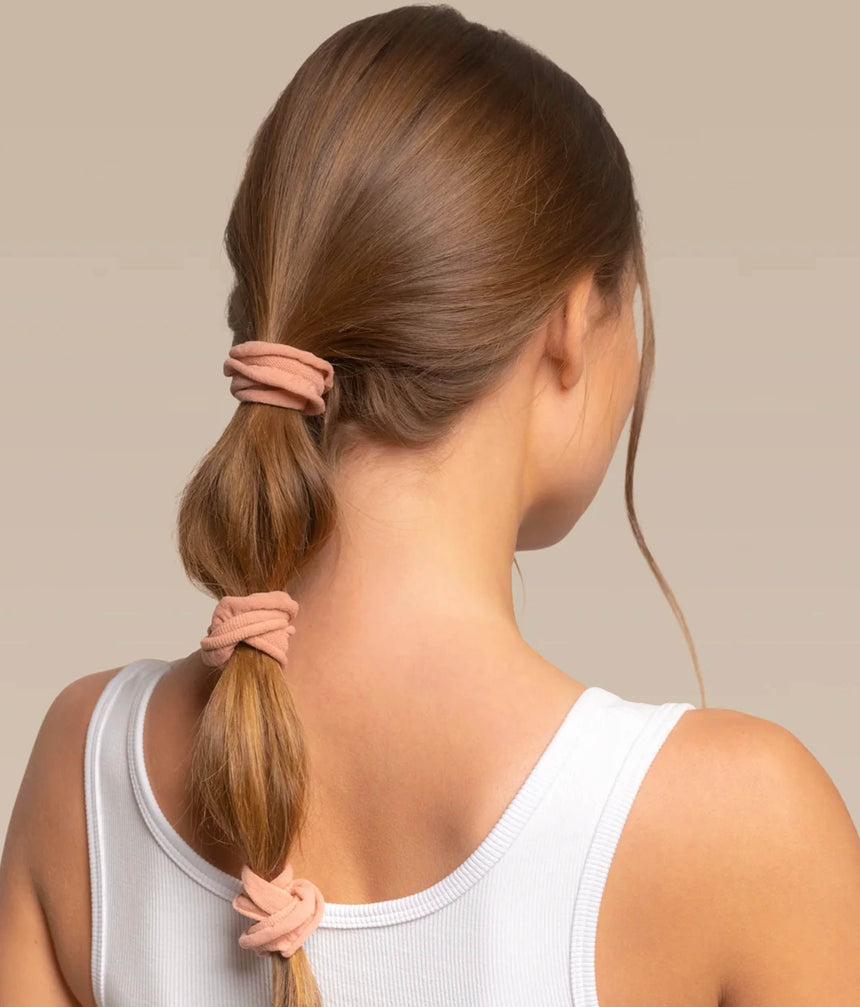 Blush Petal Hair Elastics • 10-Piece Floral Hair Tie Set
