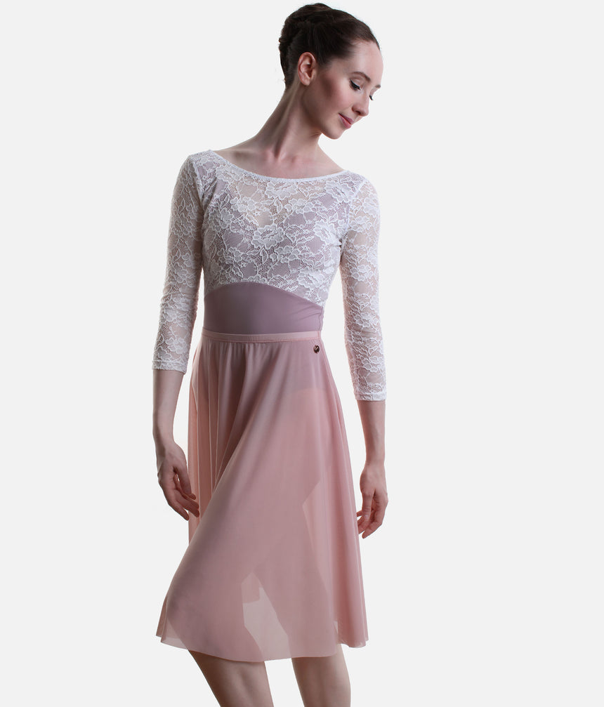 Long Ballet Rehearsal Skirt, Soft Flowing Mesh Dance Skirt - ARIANA