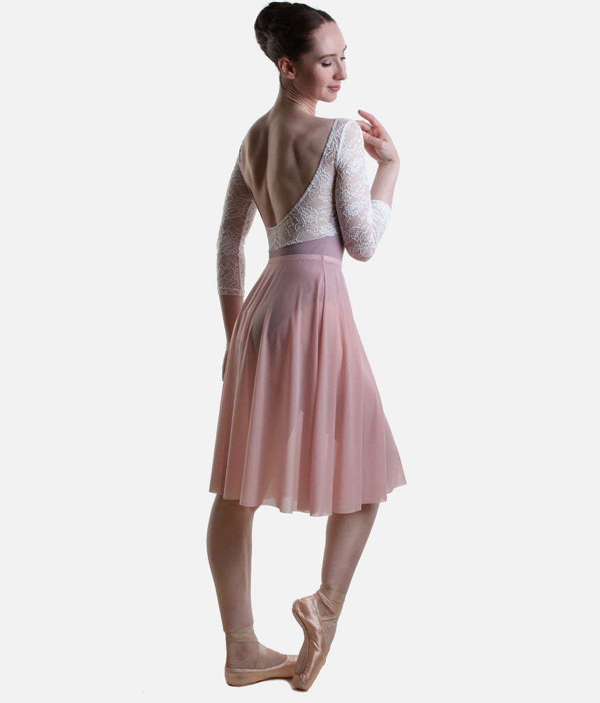 Long Ballet Rehearsal Skirt, Soft Flowing Mesh Dance Skirt - ARIANA