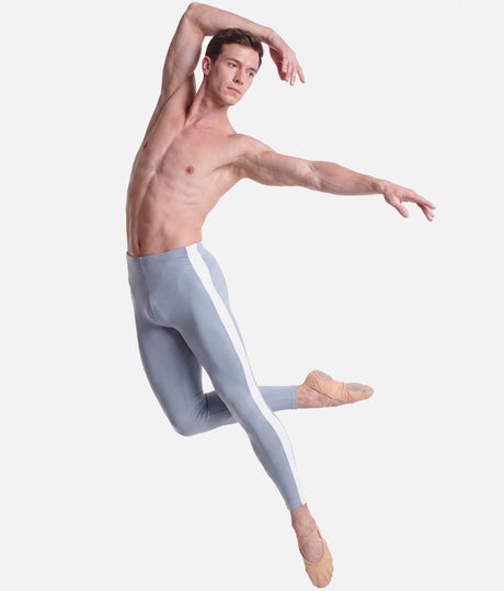 Men's Ballet Tights with Side Stripe, Professional Dance Leggings - RDE2486