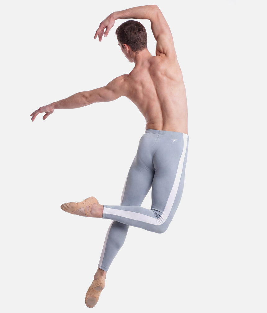 Men's Ballet Tights with Side Stripe, Professional Dance Leggings - RDE2486