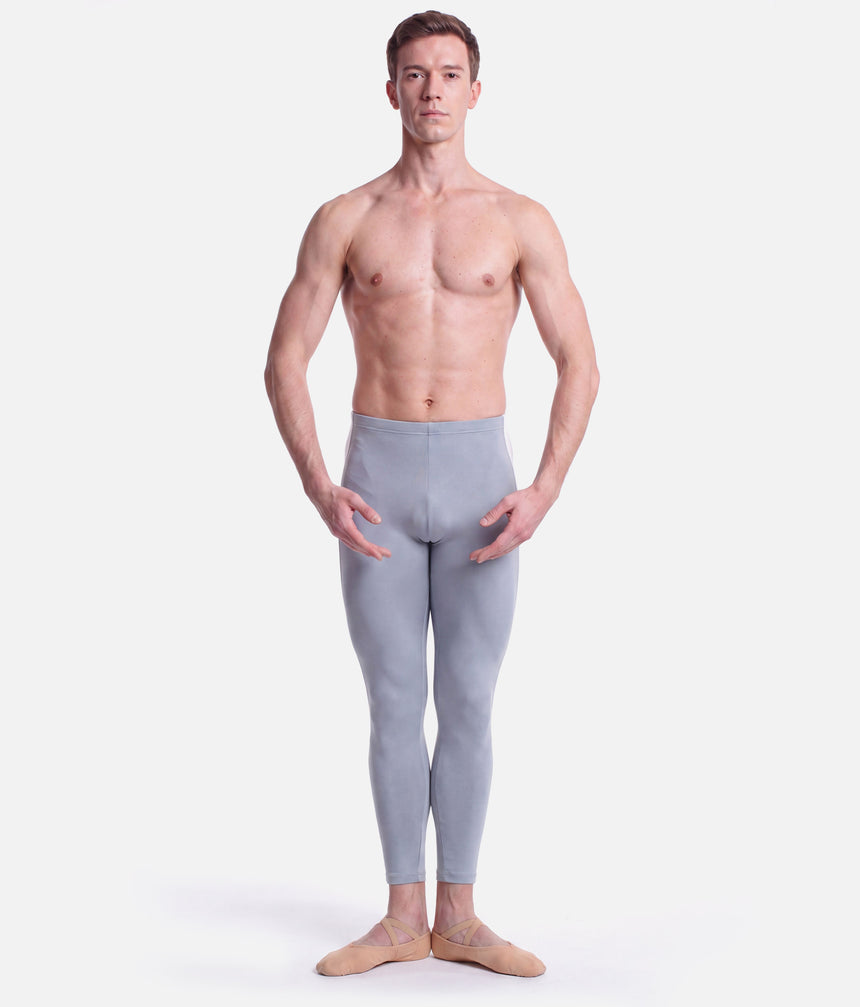Men's Ballet Tights with Side Stripe, Professional Dance Leggings - RDE2486