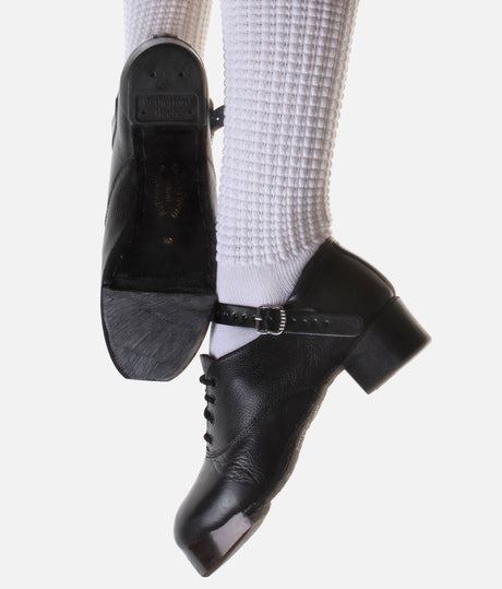 Premium Heavy Irish Dancing Shoes, Flexi GOLD Jig Shoes with Fiberglass Tips