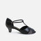BlackSilver Glitter Ballroom Shoes, Supportive T-Bar with Comfort Fit - S4011