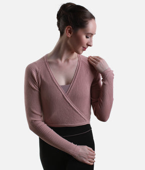 Knit Wrap Top, Professional Dance Warm-Up Essential - S0669