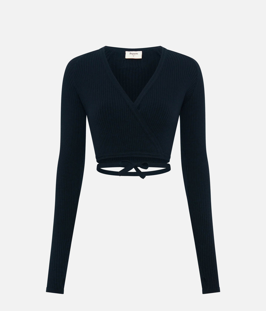 Knit Wrap Top, Professional Dance Warm-Up Essential - S0669