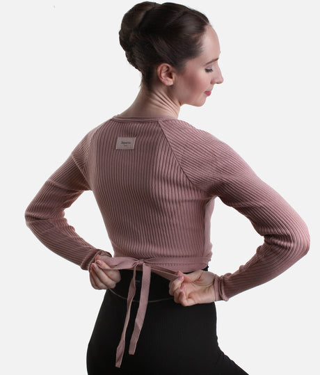Knit Wrap Top, Professional Dance Warm-Up Essential - S0669