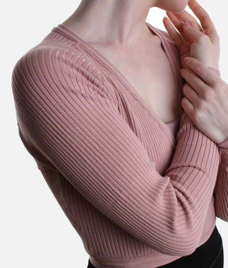 Knit Wrap Top, Professional Dance Warm-Up Essential - S0669