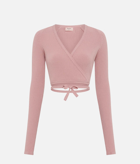 Knit Wrap Top, Professional Dance Warm-Up Essential - S0669