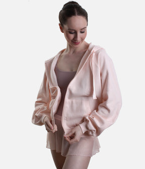 Zip-Up Hoodie for Dancers, Brushed Fleece Studio Essential - S0700