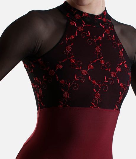 SELENE CL Elisir • Elegant High Neck Ballet Leotard with Statement Triangle Back