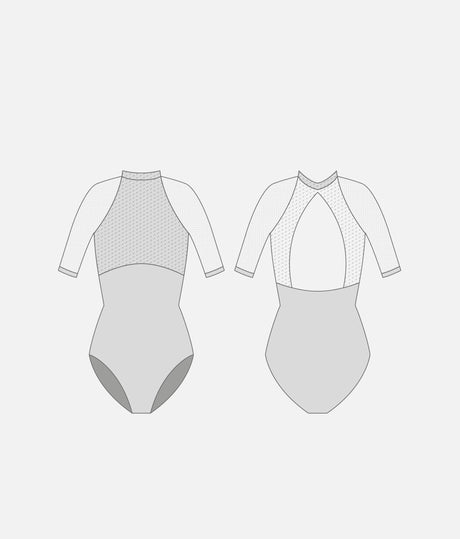 SELENE CL Elisir • Elegant High Neck Ballet Leotard with Statement Triangle Back