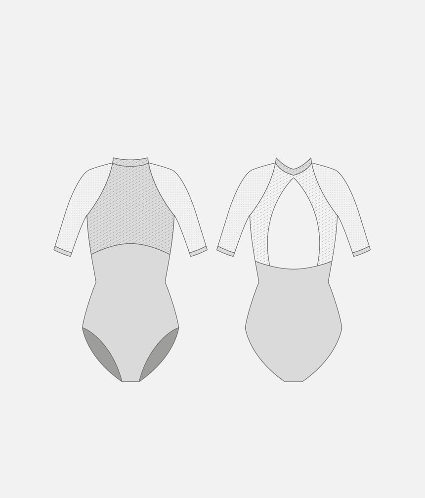 SELENE CL Elisir • Elegant High Neck Ballet Leotard with Statement Triangle Back