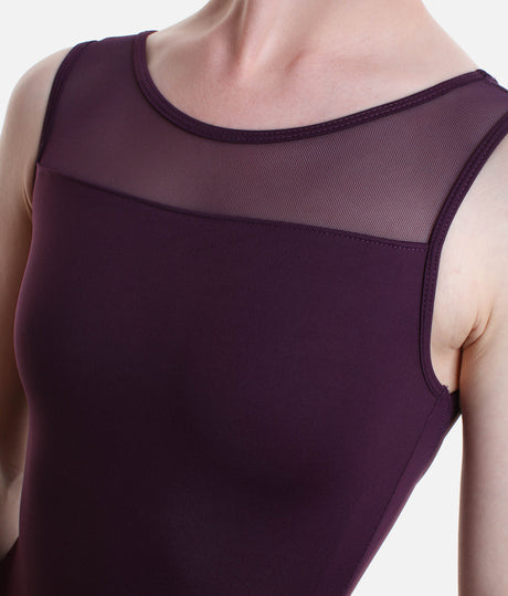 Tank Style Leotard with Luxurious Mesh Back, Sophisticated Dance Essential - SL127
