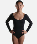 Girls Long Sleeve Dance Leotard, Buttery-soft Microfiber - SL15