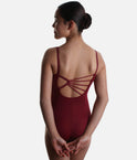 Girls Camisole Dance Leotard with Strappy Back and Rhinestones - SL175