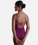 Girls Camisole Dance Leotard with Strappy Back and Rhinestones - SL175