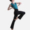Flared Dance Pants with Wide Waistband, Soft & Flexible Fit - SL203