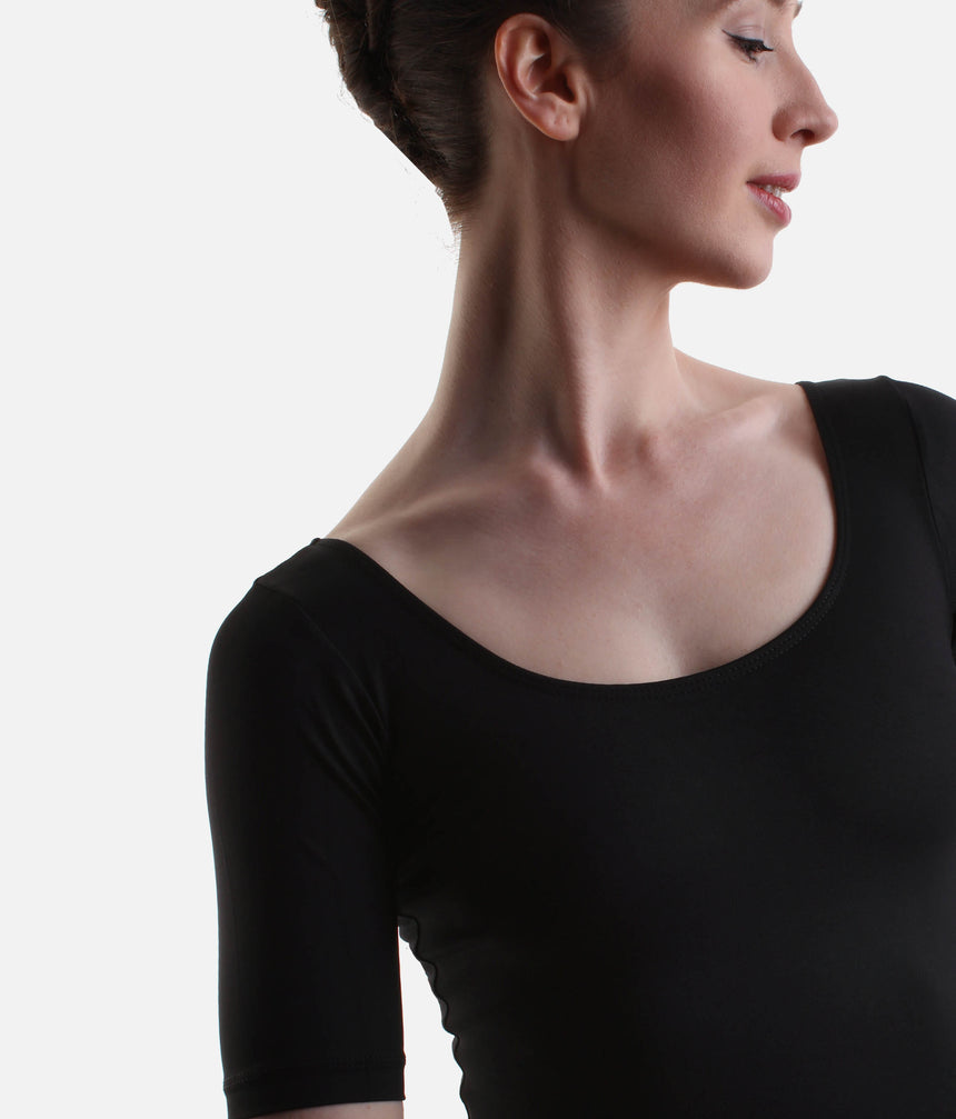 Round Neck Dance Leotard, Half Sleeve - SL27