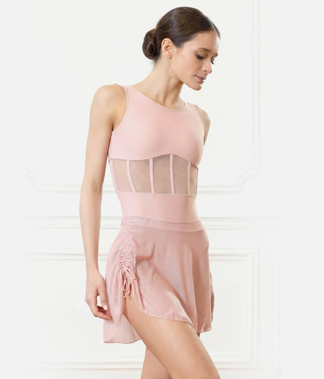 Pull On Ballet Skirt, Flowing High-Low Sheer Essential - LS41