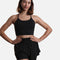 High Waisted Supershort - Sleek Black with Built-In Shorts
