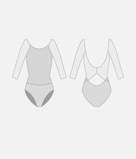 TACITA DI Nero • Embroidered Long Sleeve Ballet Leotard, Icons Collection