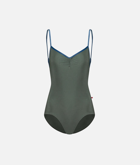 TAMARA Ballet Leotard in SAGE, Camisole Dance Leotard with Open Back