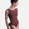Deep V-Back Leotard with Intricate Embroidery - TAVIN
