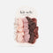 Assorted Textured Scrunchies – 5pc Set in Eucalyptus & Terracotta