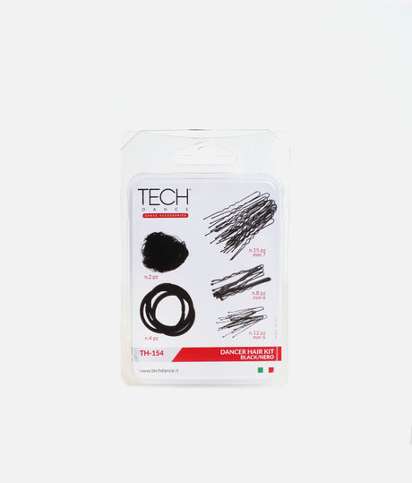 Black Accessories Set, Complete Bun Kit for Dancers & Performers - TH154