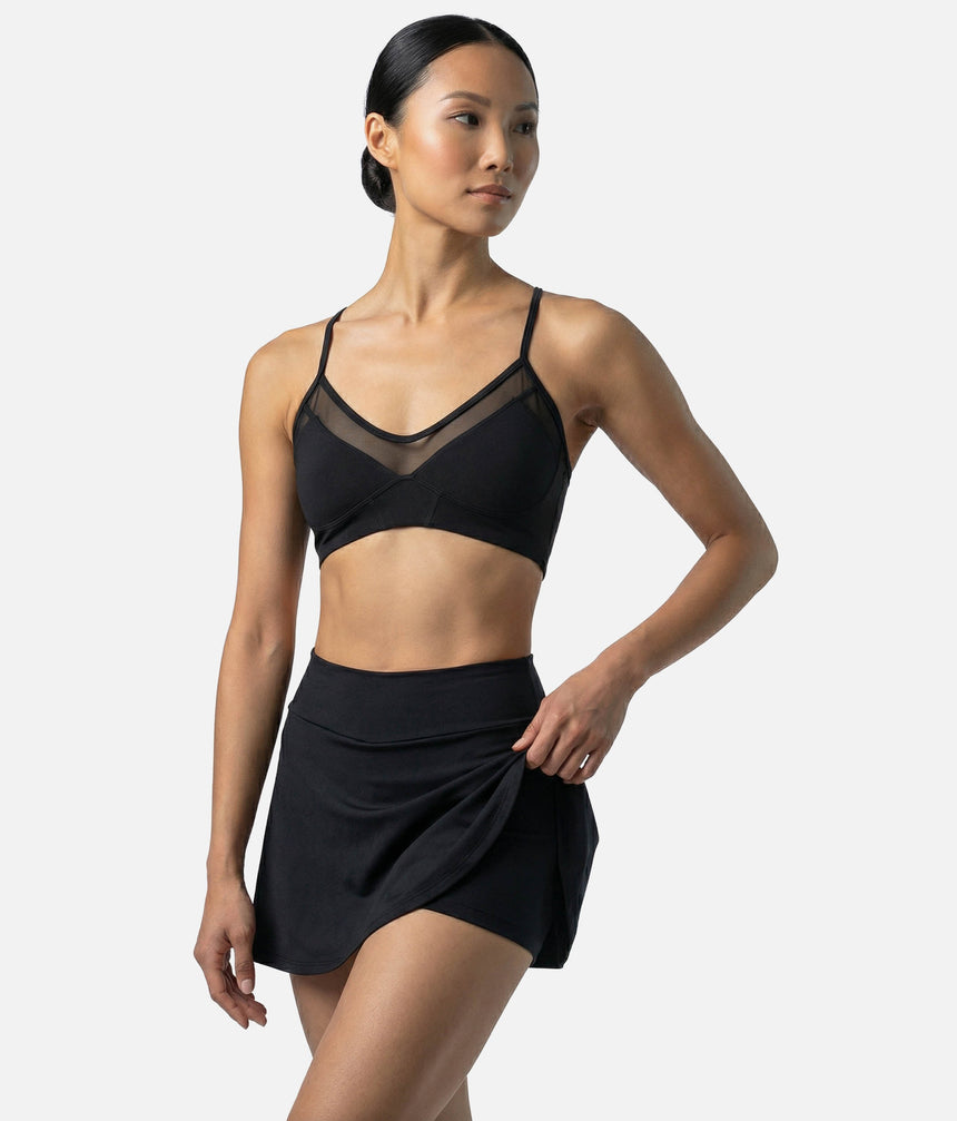 Fluid Dance Skort, Elegant Skirt with Built-In Shorts - TP168