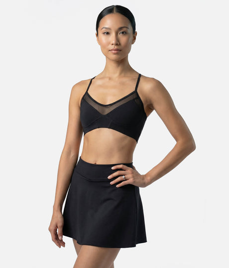 Fluid Dance Skort, Elegant Skirt with Built-In Shorts - TP168