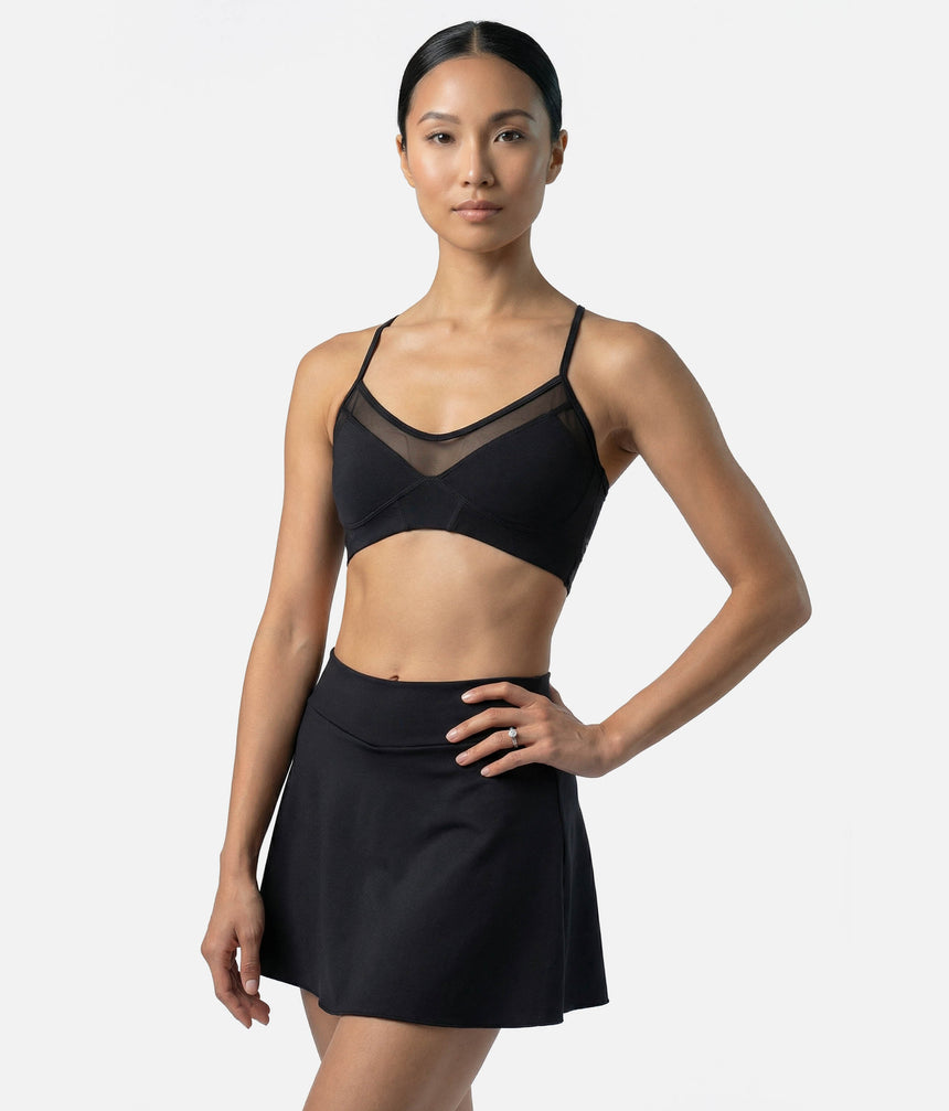 Fluid Dance Skort, Elegant Skirt with Built-In Shorts - TP168