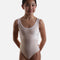 Girls Classic Scoop Neck Ballet Leotard in Misty Rose - ANNA