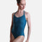 Classic Halter Leotard, Double Strap, Velvet Trim, Luxe Feel - LENA