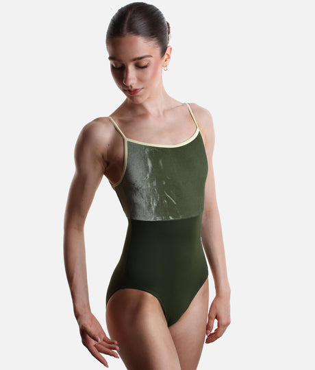 DANIELA Velvet Ballet Leotard, DUO JUNGLE with Criss-Cross Back