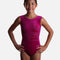 Girls Smooth Velour Gymnastics Leotard with Sleeveless Design - Z103