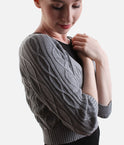 Long Sleeve Ballet Cropped Top, Atiyah Knit Dance Warm-Up Essential - Z30013