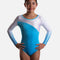 Girls Ombré Long Sleeve Gymnastics Leotard with Rhinestone Design - Z590