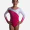 Girls Ombré Long Sleeve Gymnastics Leotard with Rhinestone Design - Z590