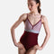 ZOE Colour Block Leotard, High Performance - BURGUNDY